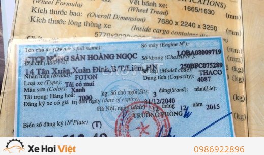 Xe KIA Thaco K2700 (830kg) thùng kín