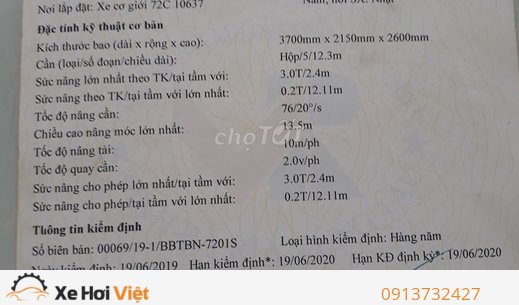 Bán Isuzu 5,5 tấn thùng dài 6,2m, sx 10/2017